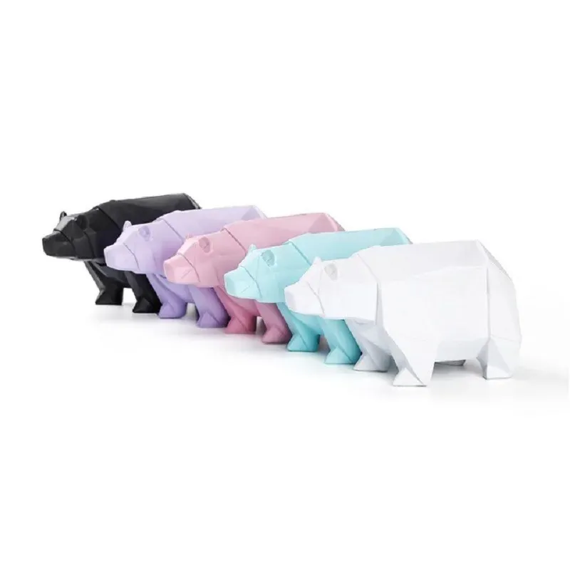 Dozen Cartoon Polar Bear Piggy Bank Home Studie Slaapkamer Kantoor Kinderkamer Decor Verjaardag Six One Gift Resin Decoration Crafts