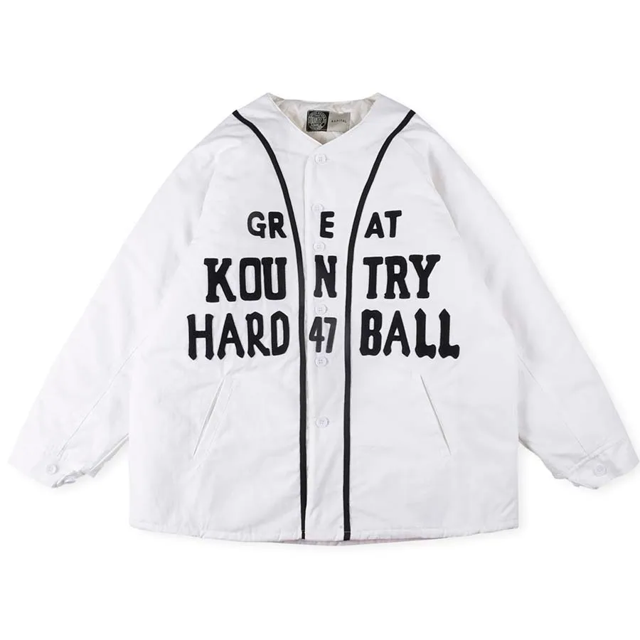 Jassen bovenkleding Kapital Country Mannen Baseball Zware Stof Dikke Jassen heren Zip Gevoerde Jas Casual Big Size Casual Hoodies Tops