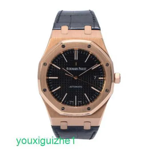 AP Watch Top Machinery Watch 15400or Royal Oak Series 18K Rose Gold Gold Melecical Mens Watch 41 مم قطرها سويسري ساعة مشاهدة واحدة