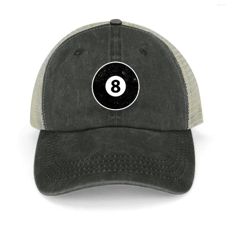 Ball Caps Magic Eight Billiard Pool Cowboy Hat Hiking Vintage |-F-| Big Size Girl Men's