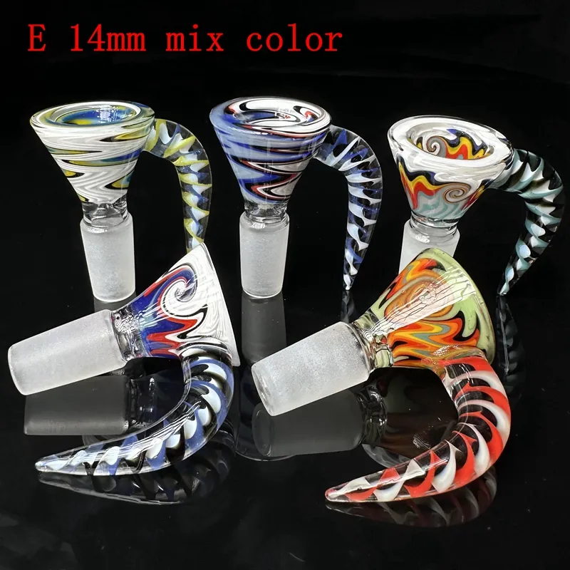 14mm X 18mm Colored Bloom Nubs Male Glass Bowl Piece - Choose Your Color | Tobacco Use