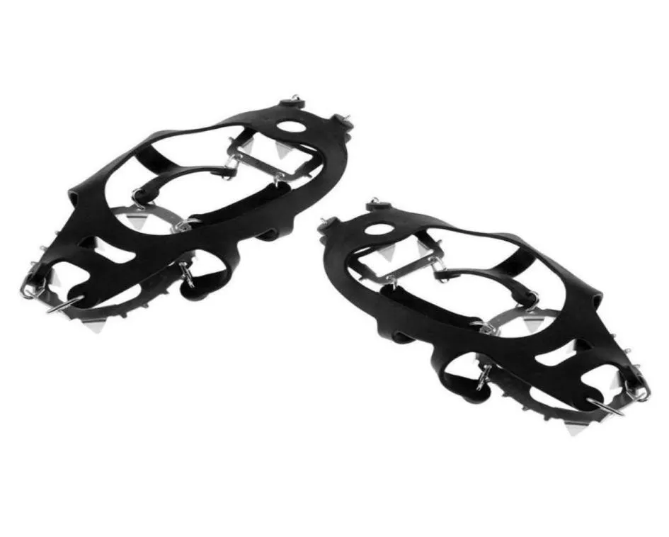 Cordons élingues et sangles en plein air 18 dents Crampons en Silicone acier dérapage escalade alpinisme couverture glace Rock chaussure I5Q26120029