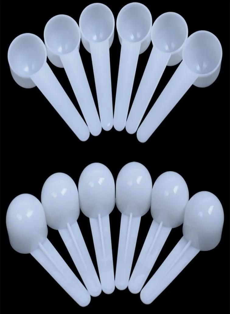5g 10ML Plastic Lepel Maatschep Maatlepels voor Melk DIY Masker Keuken Gereedschap Wit Helder kleuren4394058