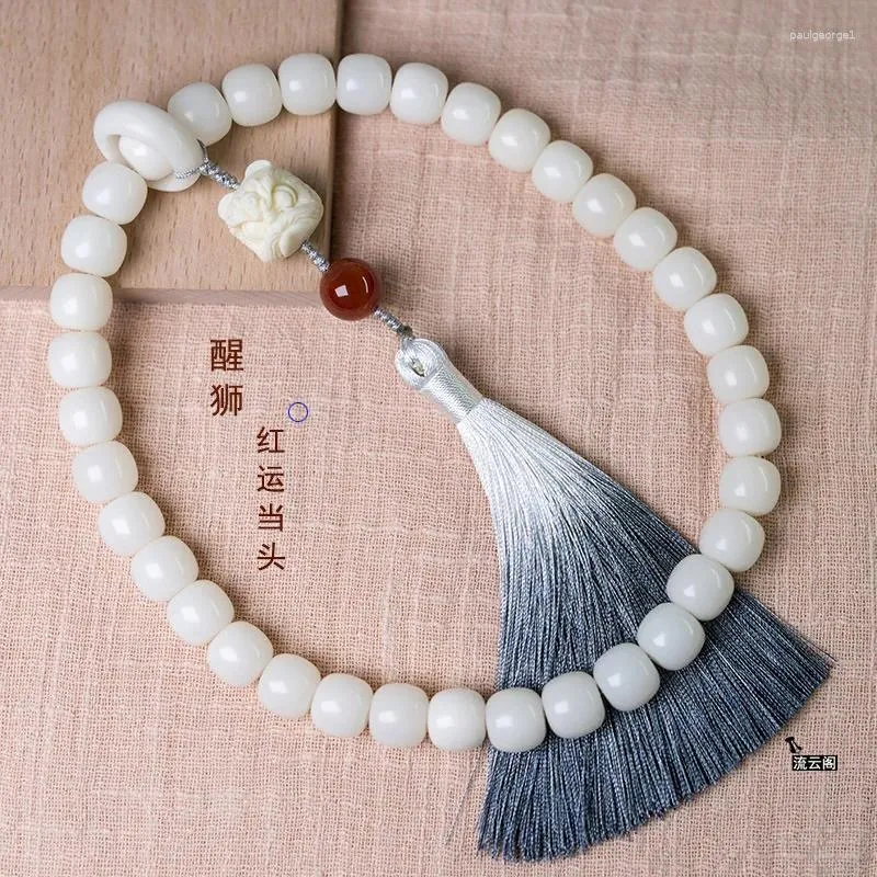 Strand Root Double Circle Lion Tassel Handheld Bodhi Seed Men And Women Boutique Buddha Beads Bracelet