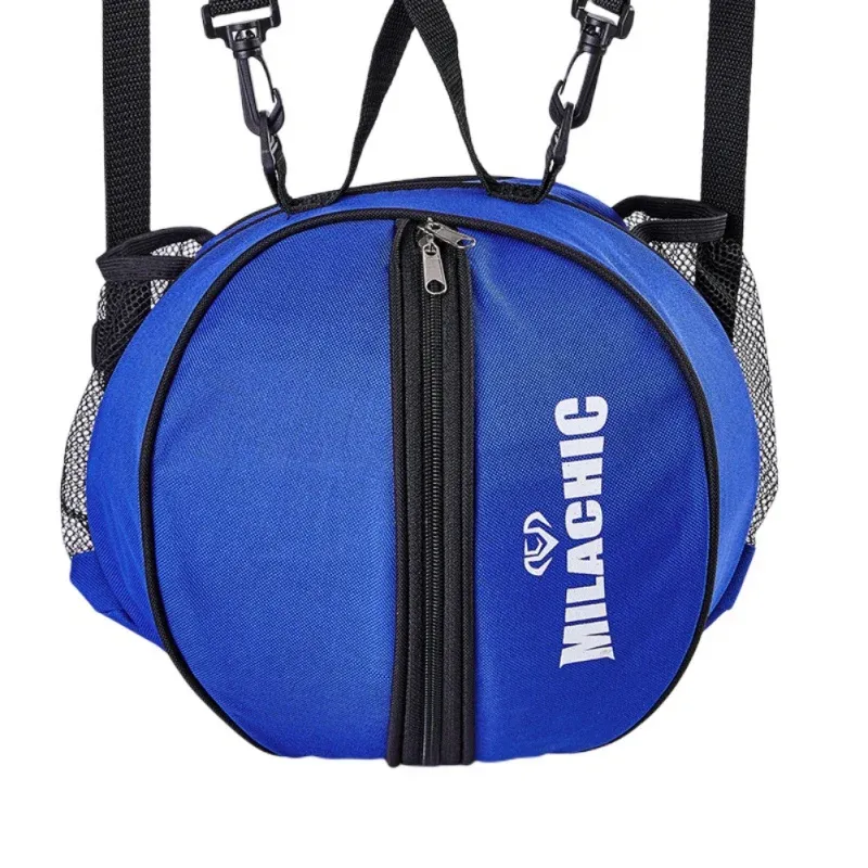 Сумки портативная баскетбольная сумка на плечах одиночной футбольный волейбол Сумка для хранения софтбола Круглый спортивный бал (с 2 боковыми карманами)