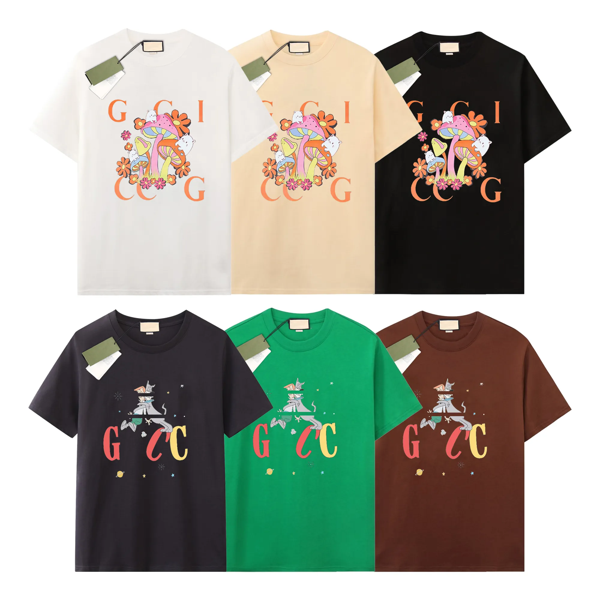 Mens Designer T-shirt Verão GU Camisas Marca de Luxo Camisetas Mens Mulheres Manga Curta Hip Hop Streetwear Tops Shorts Roupas Tees Roupas G-99 Tamanho XS-XL