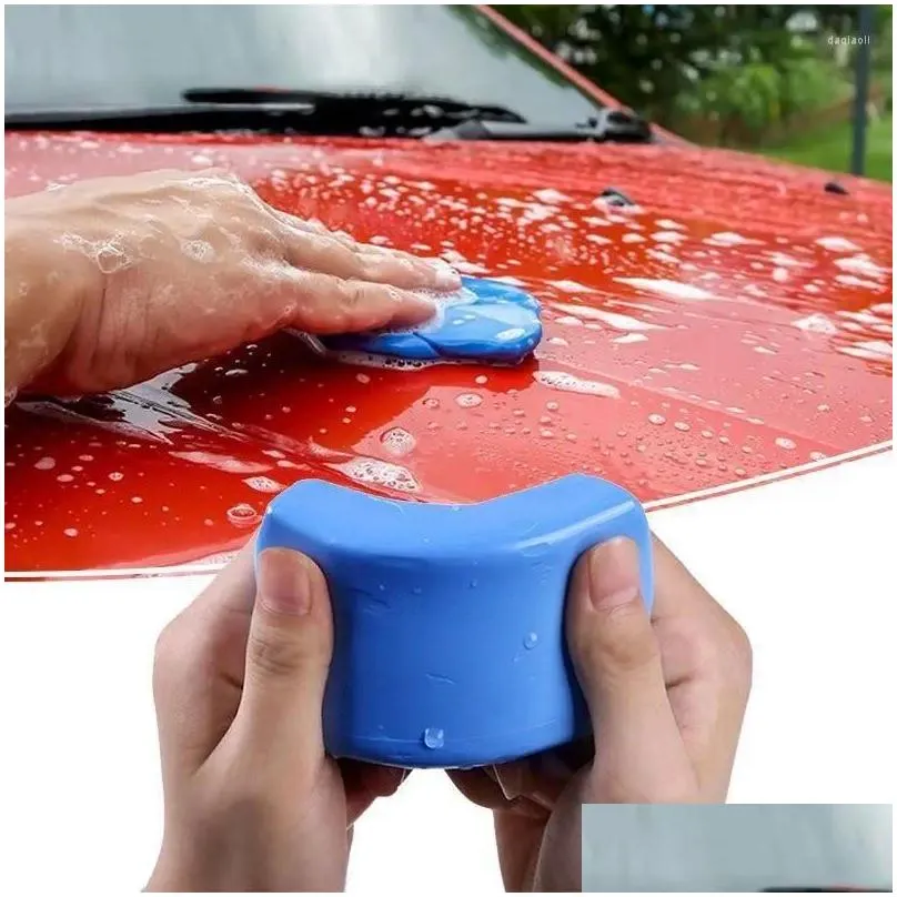 Bilrengöringsverktyg Tvättlösningar Mud Clay Blue Magic Clean Bar Mini Handheld Washer Drop Delivery Automobiles Motorcyklar Care Otzzm