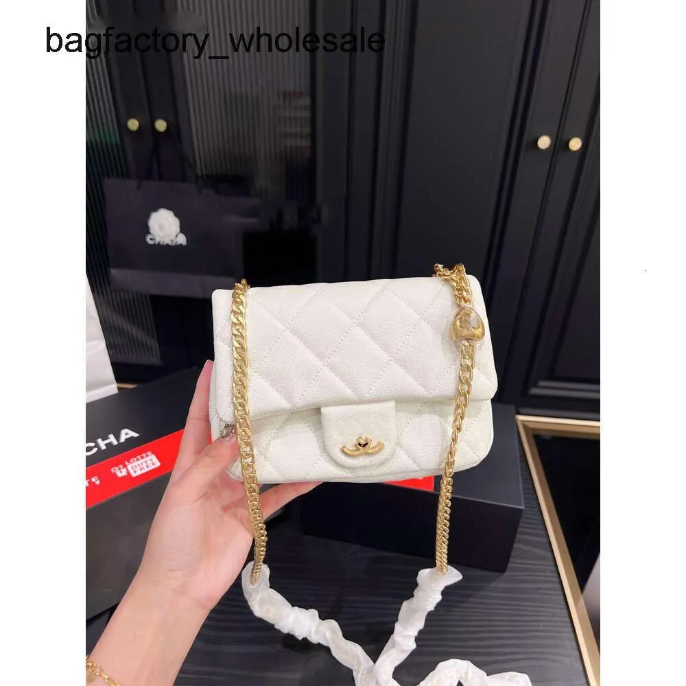 Luxury Designer Bag Xiaoxiang Chain High End Lingge Square Fat Man Love Golden Ball Cross Body Versatile bag