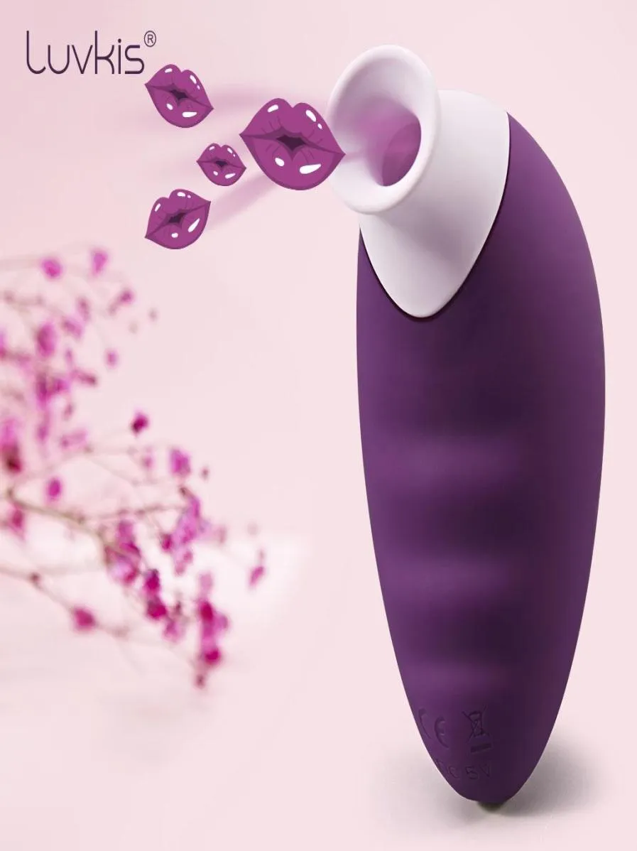 カップルのためのLuvkis Lick Vibrator Oral Clitoris Sex Toy Toy Nipple Vibrate雌マッサージ7モード舌拍手アダルト製品EROTIT USB3423970