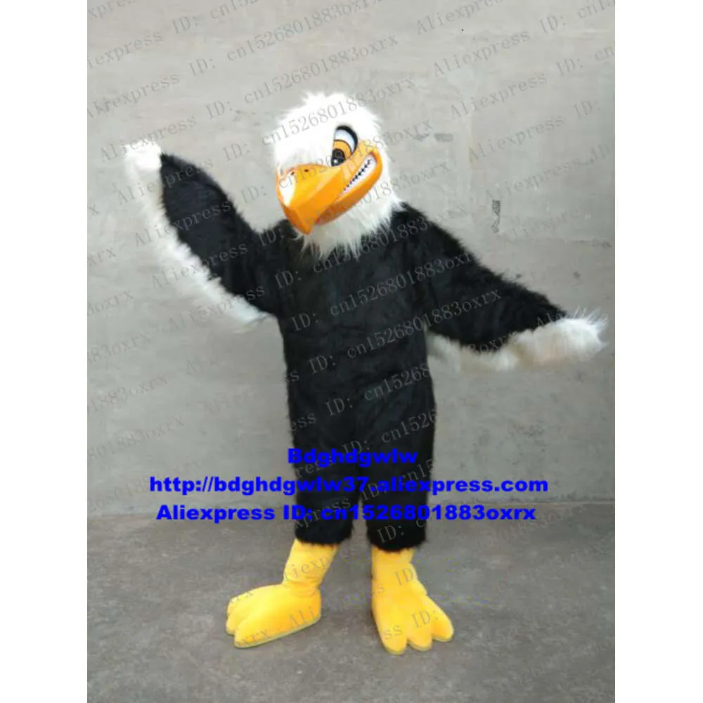 Костюмы талисмана черно -белый длинный меховой орл Хок Tercel Tiercel Falcon Vulture Mascot Costume Hearse About Holidays Wasters Store ZX1017