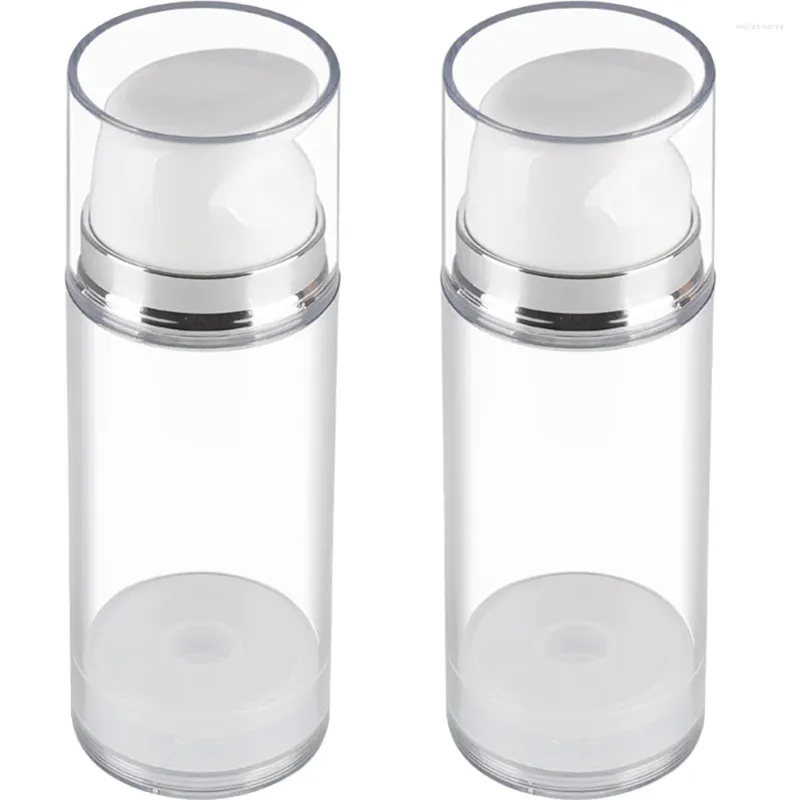 Storage Bottles 2 Pcs Squeeze Lotion Bottle Cream Sub Travel Containers Liquids Practical Airless Pump Cosmetics Vacuum