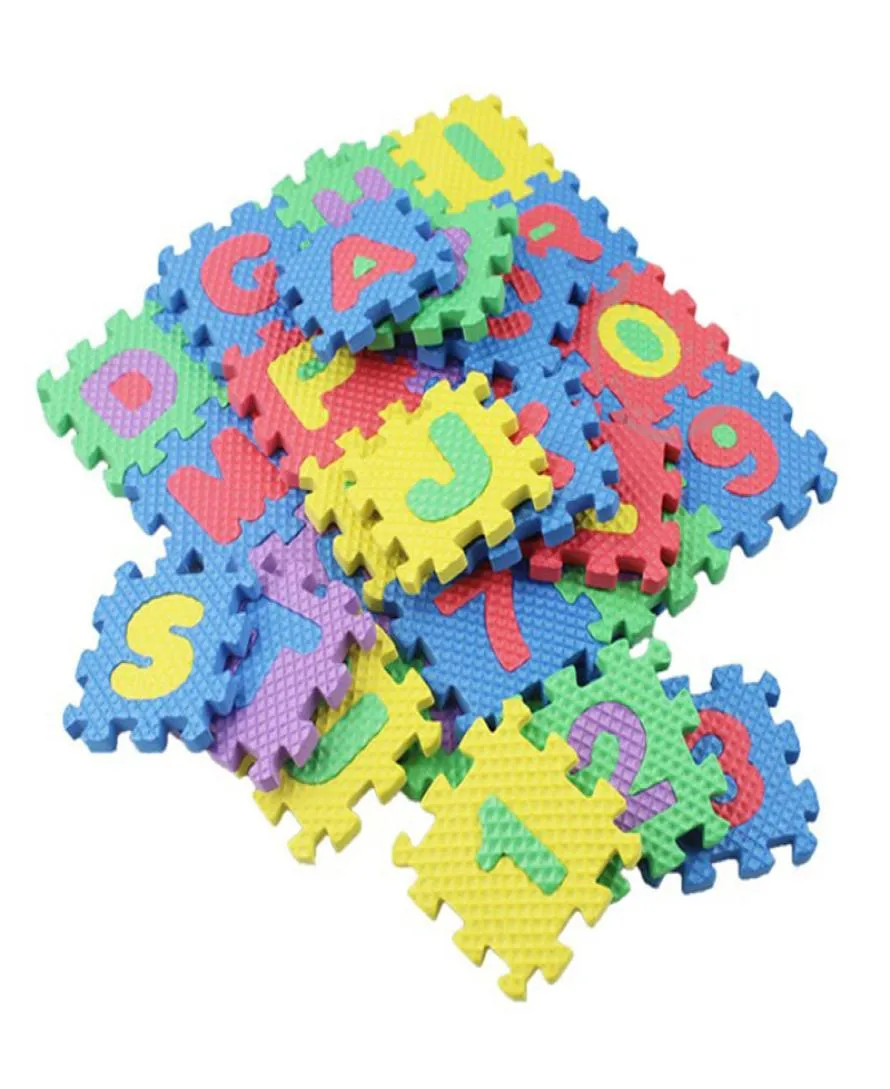 36pcsSet Kinderen Alfabet Letters Cijfers Puzzel Kleurrijke Kids Rug Speelkleed Zachte Vloer Kruipen Puzzel Kinderen Educatief Speelgoed3769206