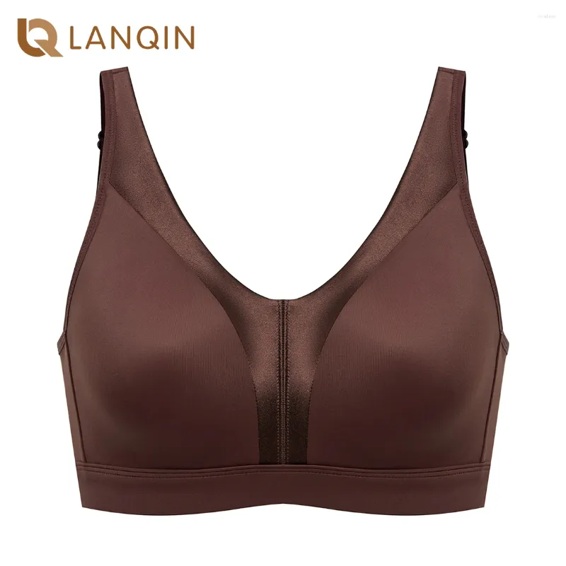 Soutien-gorge pour femmes, couverture complète, lisse, sans doublure, soutien-gorge sans fil, grande taille, non rembourré, 34-48 B C D DD E F G