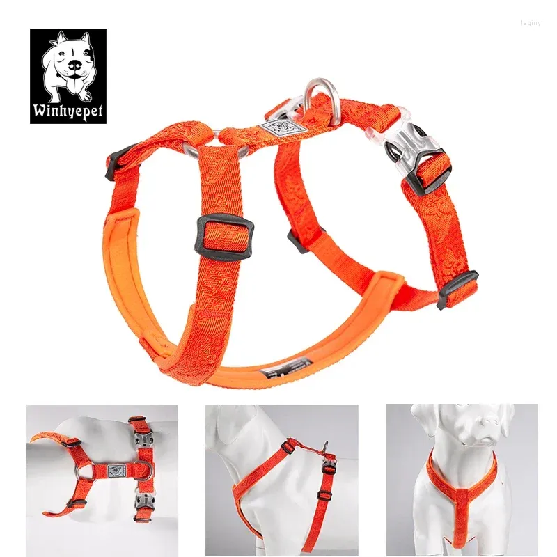 Hundkläder Winhyepet Harness Straps tyg ingen dragvalp tillbaka sliphundtillbehör för stort litet medium