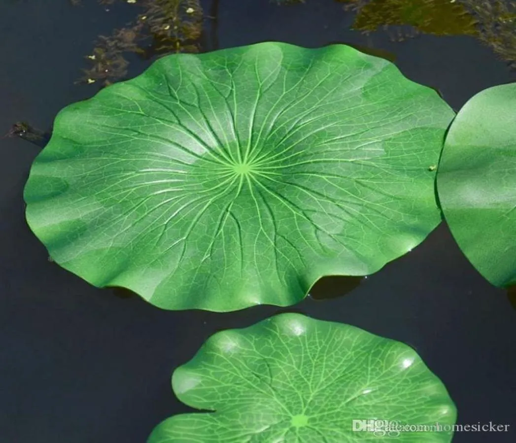 10pcs 1060cm artificial PE foam lotus leaf water lily floating pool plant aquarium fish pond decoration home garden decoration1795751