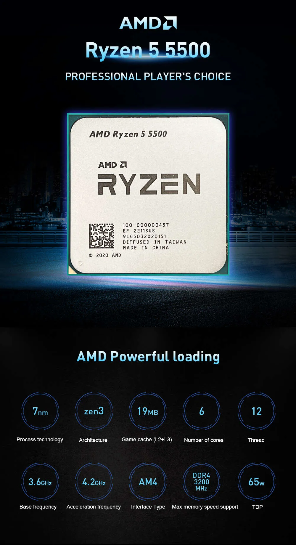 DHgate.com:BIOSTAR B550MH Gaming Motherboard with AMD Ryzen 5 5500 CPU ...