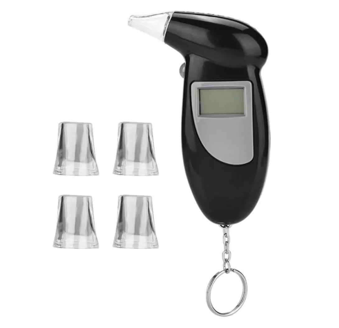 Professional Alcoholism Test Alcohol Breath Tester LCD Screen Analyzer Detector Test Tool Keychain Breathalizer Breathalyser Devic2827211