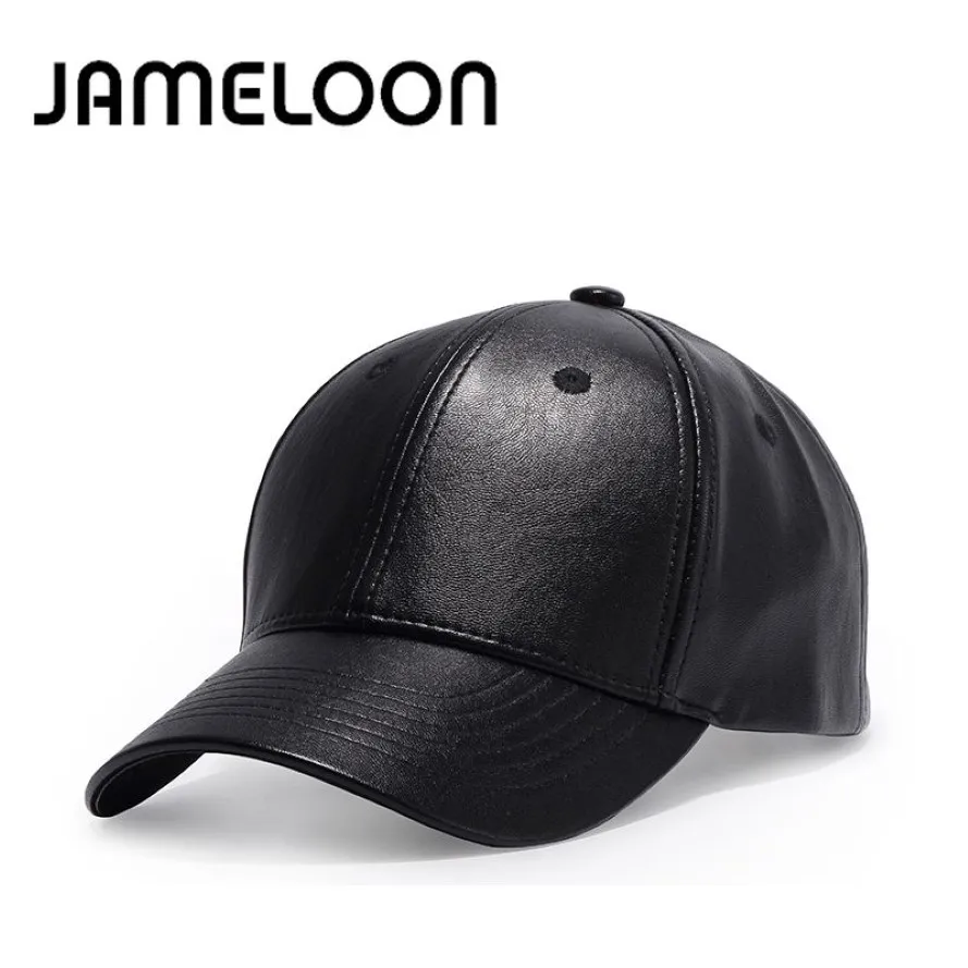 JAMELOON Nieuwe mode hoge kwaliteit kunstleer PU Cap zomer casual snapback baseball caps voor mannen vrouwen effen hoed hele208V