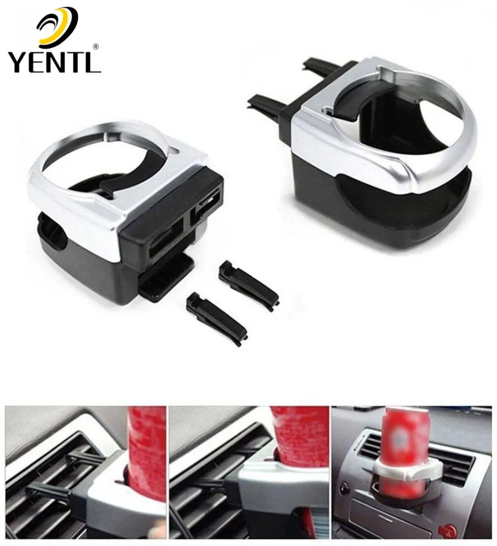 YENTL Universal Car Air Vent Outlet Cup Drink Bottle Can Holder Mount Suporte para garrafa Air Vent Outlet Mount Coffee Cup5138916