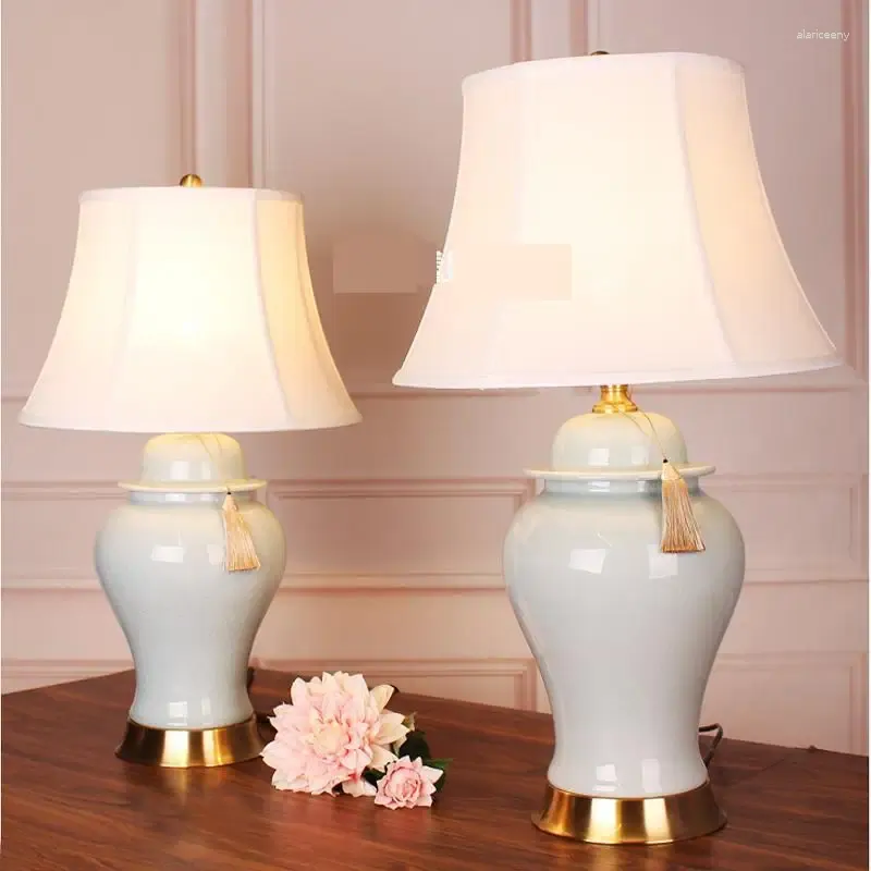 Table Lamps European Modern Chinese Classical El Living Room Bedside Ceramic Porcelain Lamp Glazed