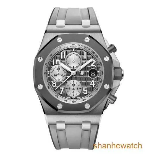 Relógio de pulso masculino AP Royal Oak Offshore Series 42MM Titanium Automático Mecânico Relógio de luxo masculino 26470IO.OO.A006CA.01