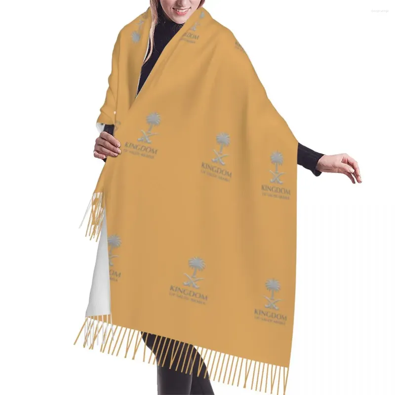 Sjaals Aangepaste print Koninkrijk Saoedi-Arabië Sjaal Heren Dames Winter Warm Mode Luxe Veelzijdige sjaalomslag