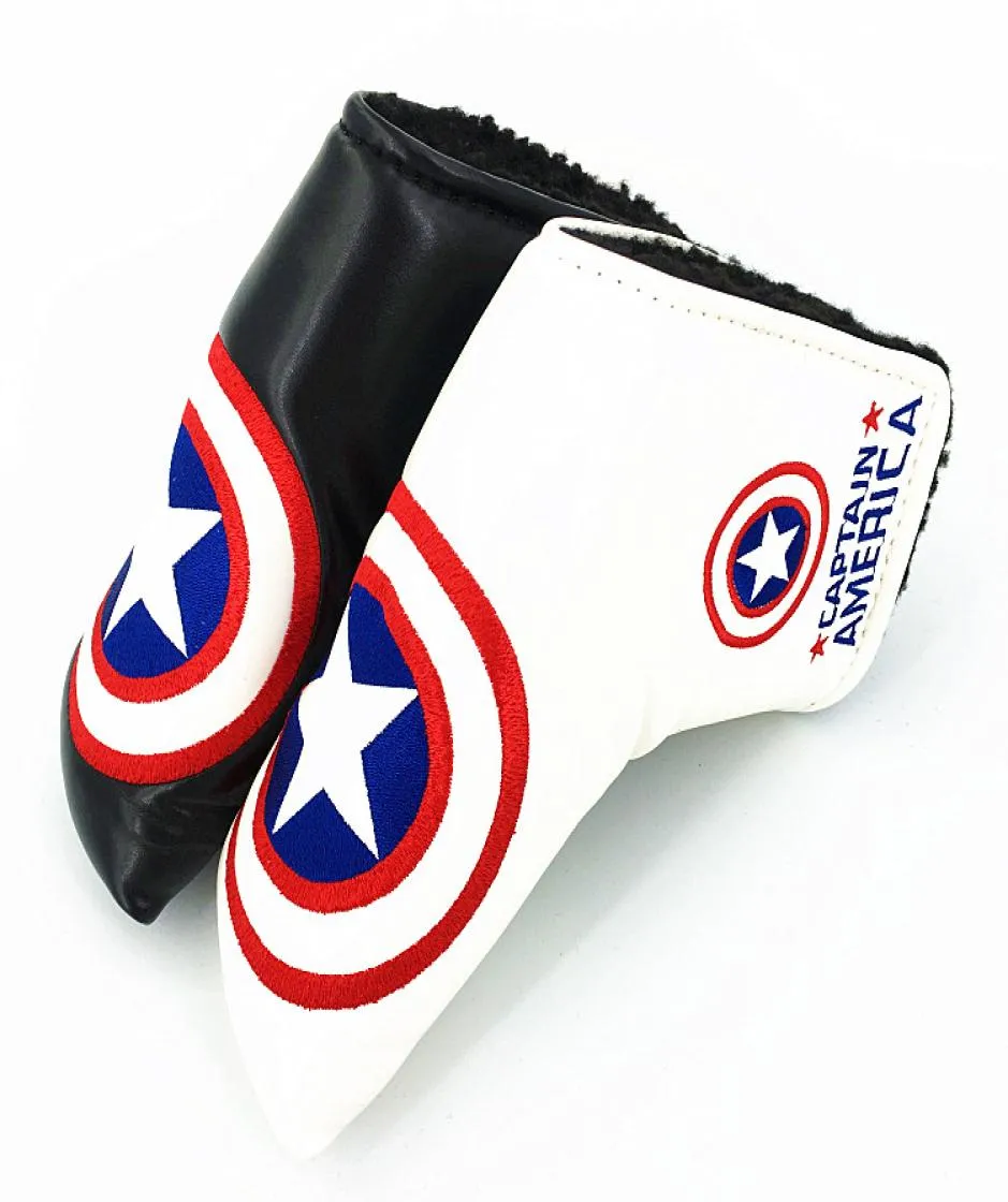 Golf HeadCover, neuer hochwertiger PU-Leder-Golf-Putter-Schutz mit Amerika-Hauptstadt-Stickerei, 2 Farben, allgemein, Mod6779964