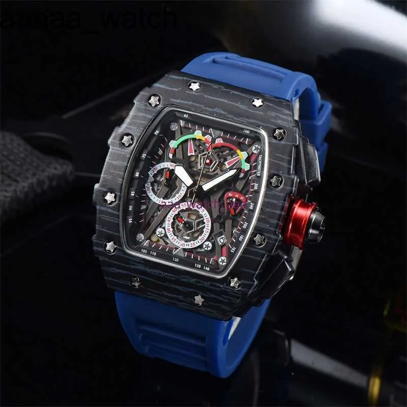 Richardmill Sport Casual Luxury Watches Watch Mens Top Brand Quartz Wristwatch Mans Clock Fashion Chronograph Silicone Strap Hot Selling16