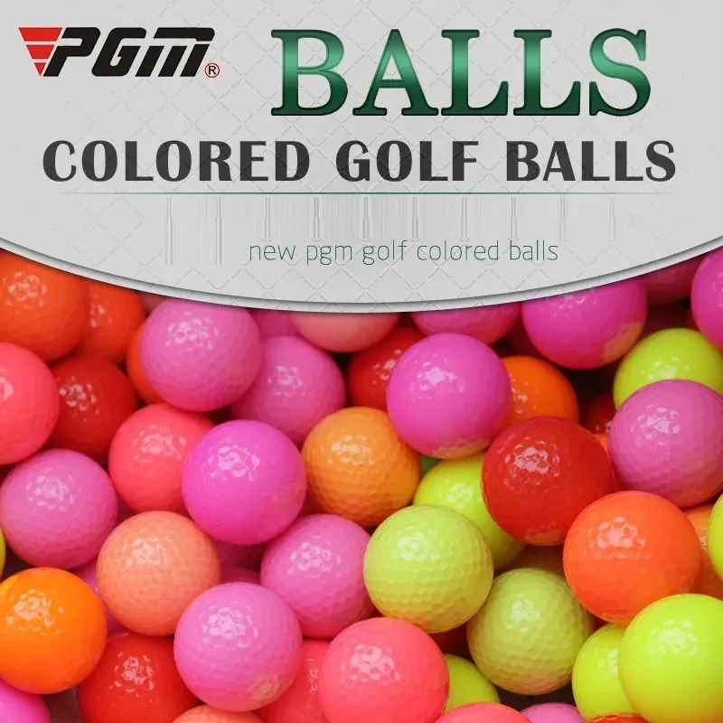 PGM 10PCS Golf Ball Two Piece Sports Ball Professional Practice Double Layer Multi-Color Balls Indoor Outdoor Training Aids 240301