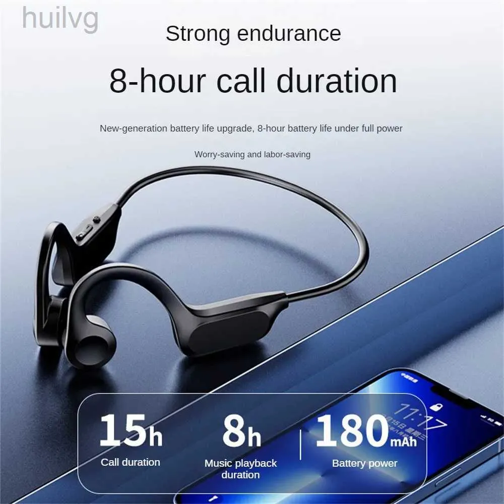 Cell Phone Earphones Bone Conduction Headphones Bluetooth 5.3 Wireless Earphones Waterproof Sports Headset with Mic for Workouts Running Driving 24314