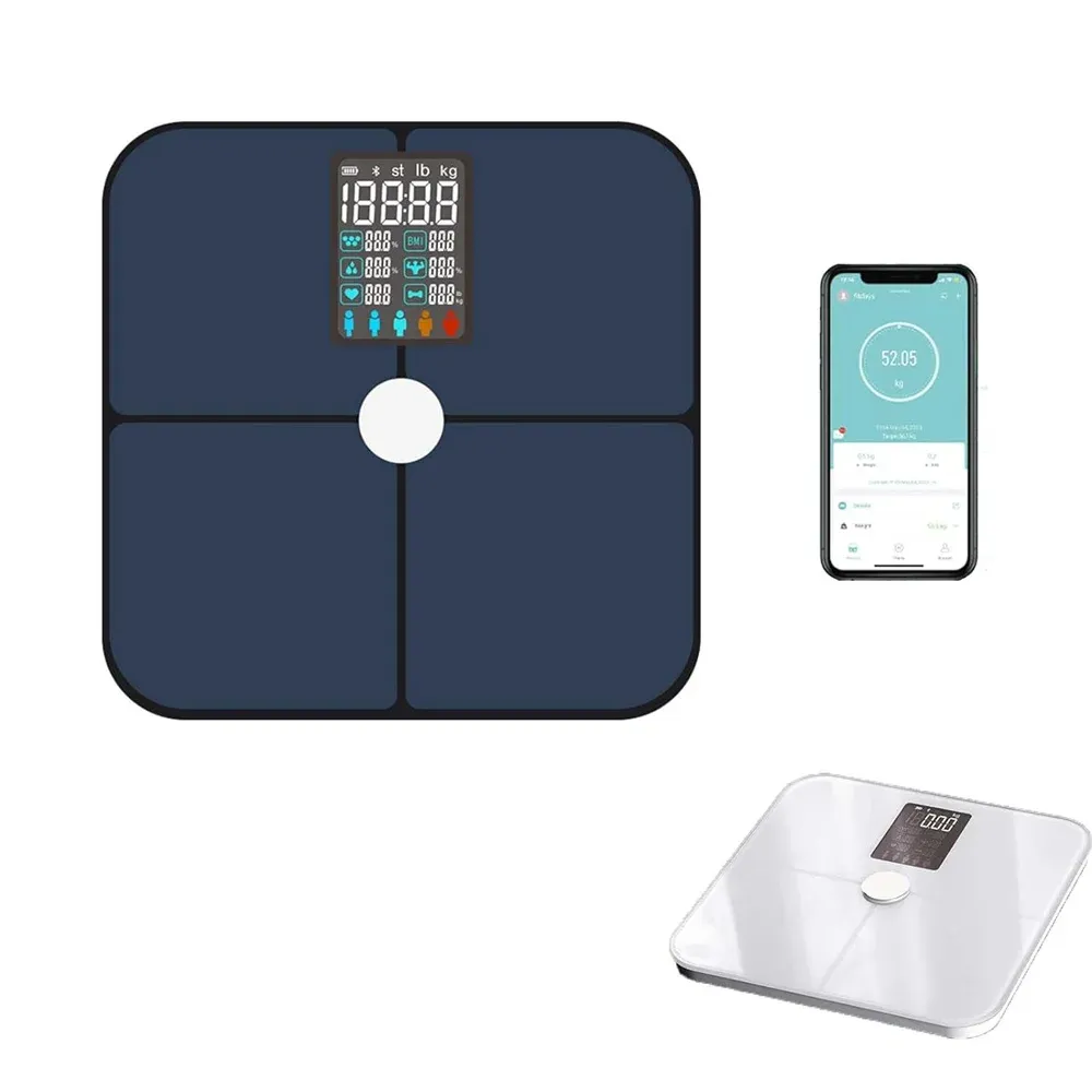 Weegschalen Smart Scale Pro Digitale Personenweegschaal WiFi Bluetooth Metingen Inclusief Gewicht Hartslag Lichaamsvet