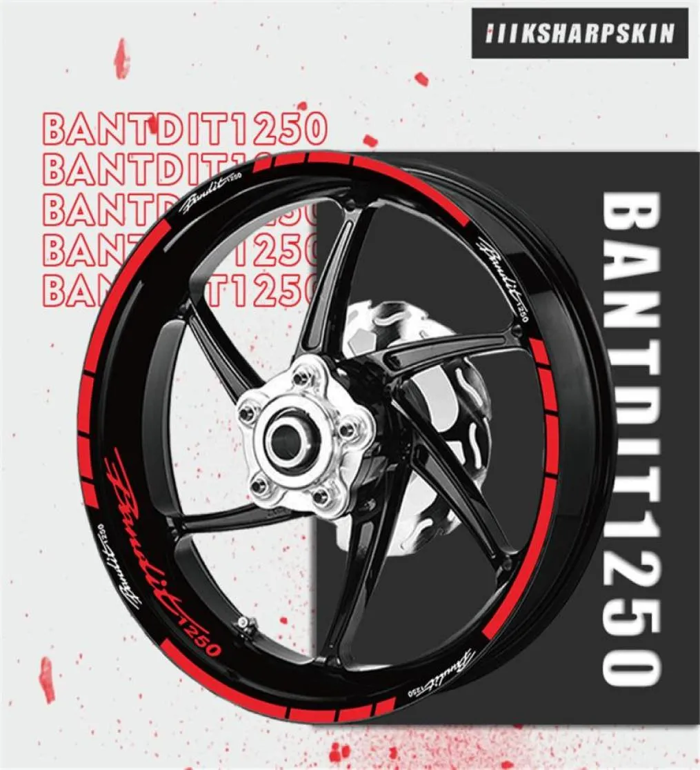 Motorcykel Innerring Vattentäta reflekterande klistermärken Dekorativa hållbara dekaler Multicolor Film för Suzuki Bandit1250 Bandit 12508715353