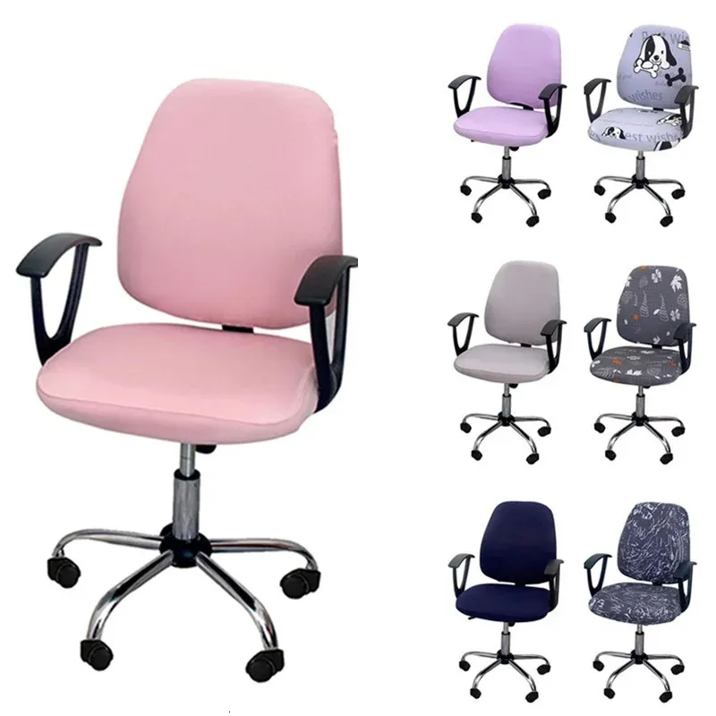 Universal Office Chair Cover Split Armrest Stol Cover Stretch Computer Stol Cover Removerable Seat Protector House Home Decoration 240314