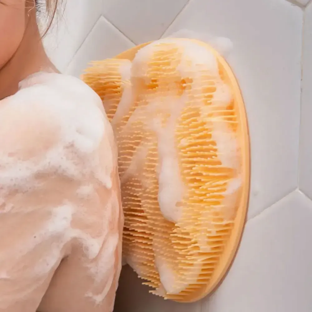 Słupki złuszczające podkładka do kąpieli narzędzie łazienka z tylnym płukanie silikonowe masaż podkładka prysznic bez poślizgu szczotka do czyszczenia maty