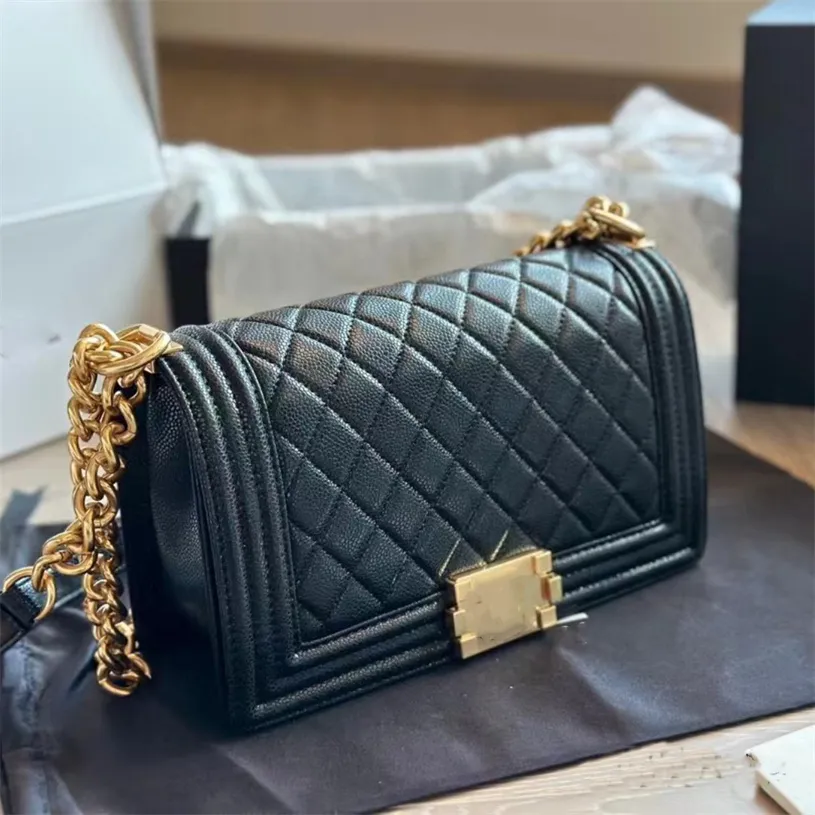 デザイナーショルダーバッグ豪華なクロスボディバッグキャビアシープ  