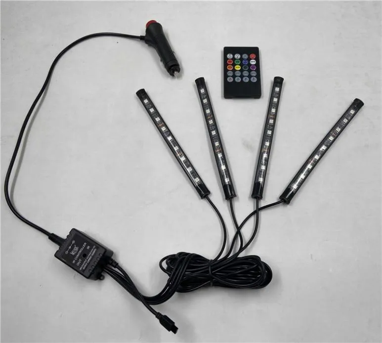 Led carro pé luz ambiente com usb isqueiro backlight controle de música app rgb auto interior atmosfera decorativa luzes 9629341