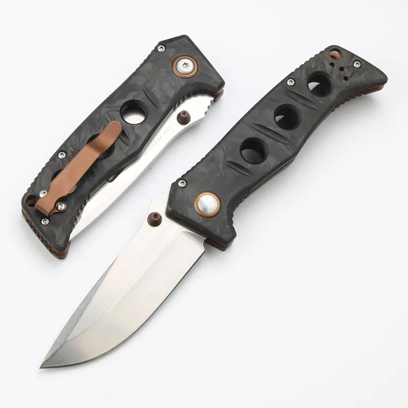 CK 273-3 High Quaity Folding Knife MAGNACUT Stone wash Drop Point Blade Carbon Fiber with Steel Sheet Handle Outdoor Camping Hiking Fishing EDC Pocket Knives