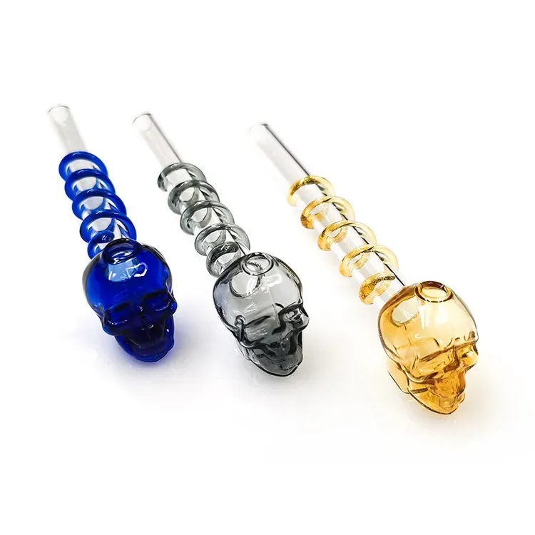 Cachimbas transfronterizas calavera de cristal Exportación de tuberías multicolor plataforma de vidrio fácil de limpiar dab 11 LL