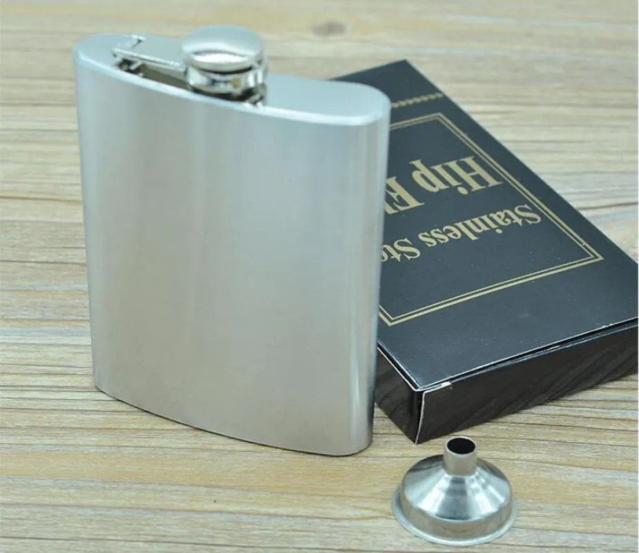 Stainless Steel Hip Flask 4oz 5oz 6oz 7oz 8oz 10oz Pocket Hip Flasks Flagon Ounce Whisky Stoup Wine Pot Alcohol Bottle With Funnel2495629