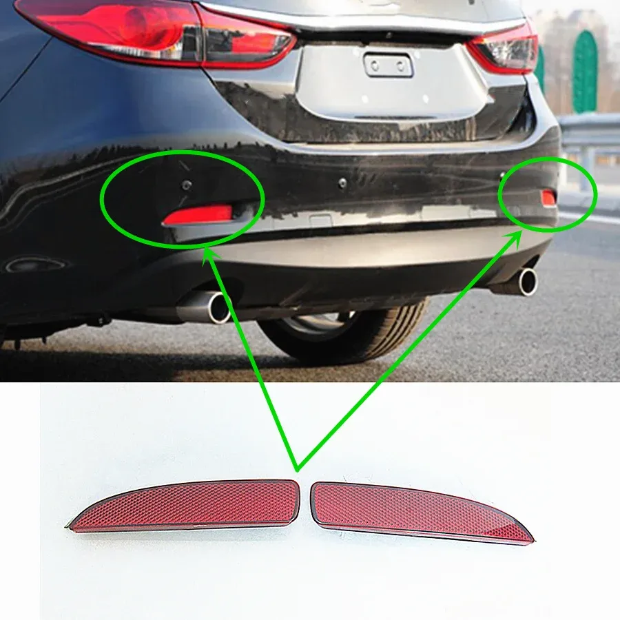 Biltillbehör Kroppsdelar Bakre stötfångare Reflektorlampa för Mazda 6 13-16