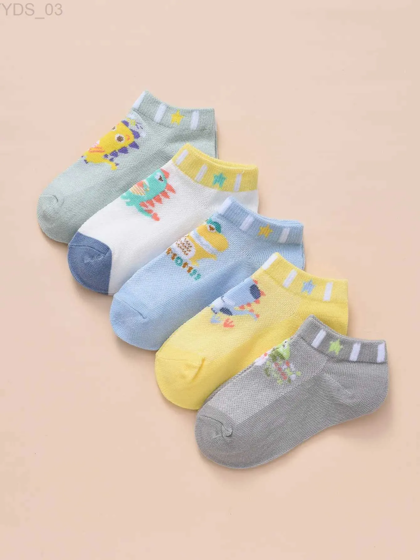 Chaussettes pour enfants 5 paires de chaussettes de dessin animé pour enfants en bas âge motif mignon YQ240314