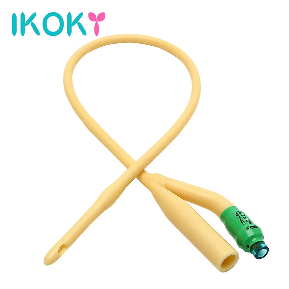 IKOKY Dilators Male Masturbator Sex Toys for Men Disposable Plug Double Hole Catheters Sounds Urethral Stretching