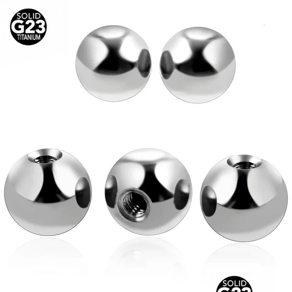 Nasenringe Ohrstecker 50 Stück / Los 16G 14G Schraubenkugeln Zubehör Körperschmuck Ringe Lippennippelpiercings Augenbrauenpiercings Keilrahmen 240311 Dhkd1