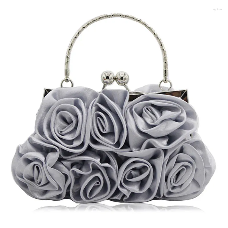 Evening Bags Handbag Women's Tote Bag Rose Flower Pattern Clutch Party Bridal For Women Bolsa Feminina Bolso Mujer