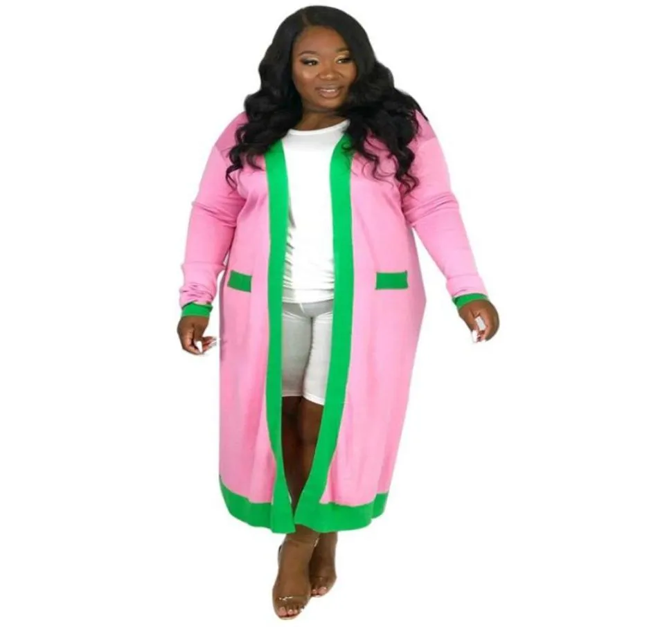 Women039s Trench Coats Stylish Women Windbreaker Side Open Collar Lossa klubben Solid Color Pink Green Greek Letter Sorori1512683