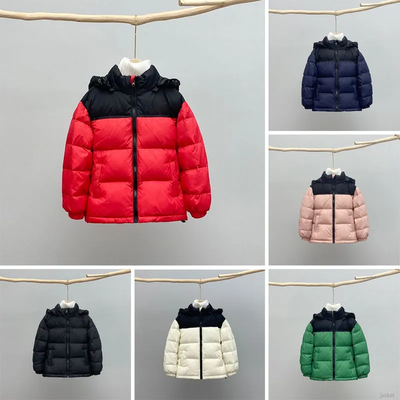 Enfants enfants Down Coat NF Designer Veste d'hiver garçons filles en plein air à capuche chaude Parka noir Puffer vestes lettre imprimer vêtements vêtements d'extérieur coupe-vent 2025