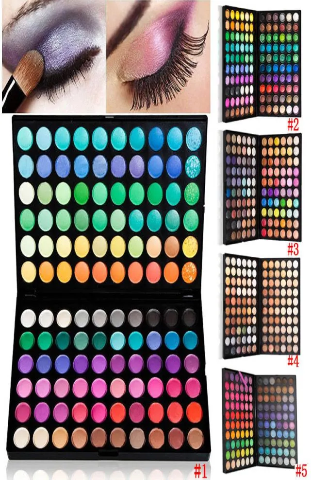 Hela nya modeprofessionella 120 i full färg makeup kosmetiska kit ögonskuggpalett HB886064136