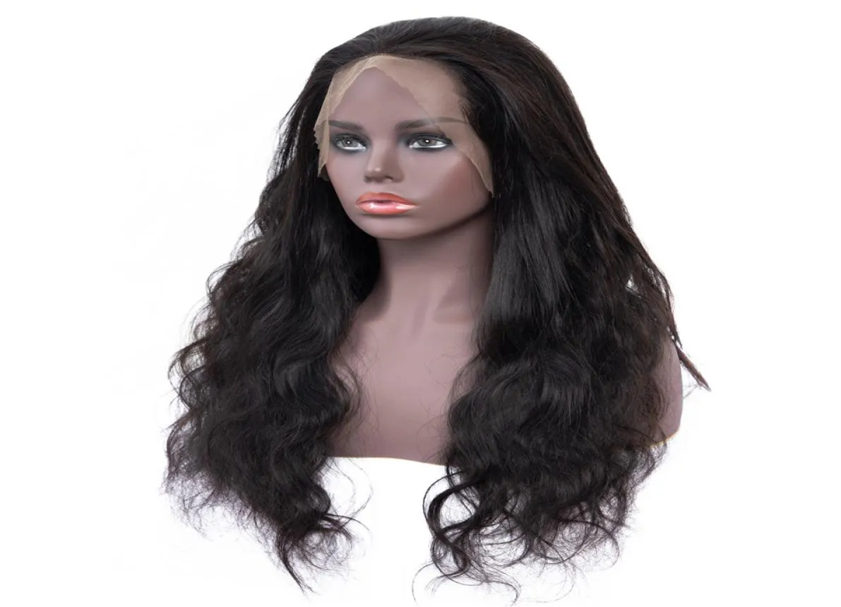 180 frente do laço perucas de cabelo humano parte longa sem cola ondulado brasileiro onda do corpo peruca fechamento do laço para preto women1968742