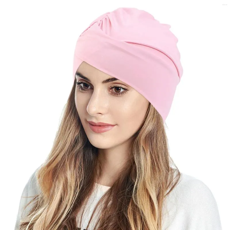 Capas de bola Banco de caminhada para homens mulheres Muslim turban sólido capacete de cabelo de cabeceira de cabeça de lenço de lenço