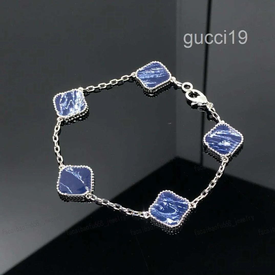 20 Types Luxury 5 Floral Bracelet Highest Quality Electroplate 18k Gold Designer Fritillary Zircon Red Green Black Blue Rose High with Box UGMF UGMF IJ5R 8 HRWW